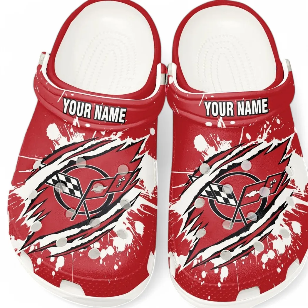 Corvette C5 Crocs, Gift For Corvette C5 Lovers, Gift For Him, Husband, Boyfriend CAR5602192517 - White
