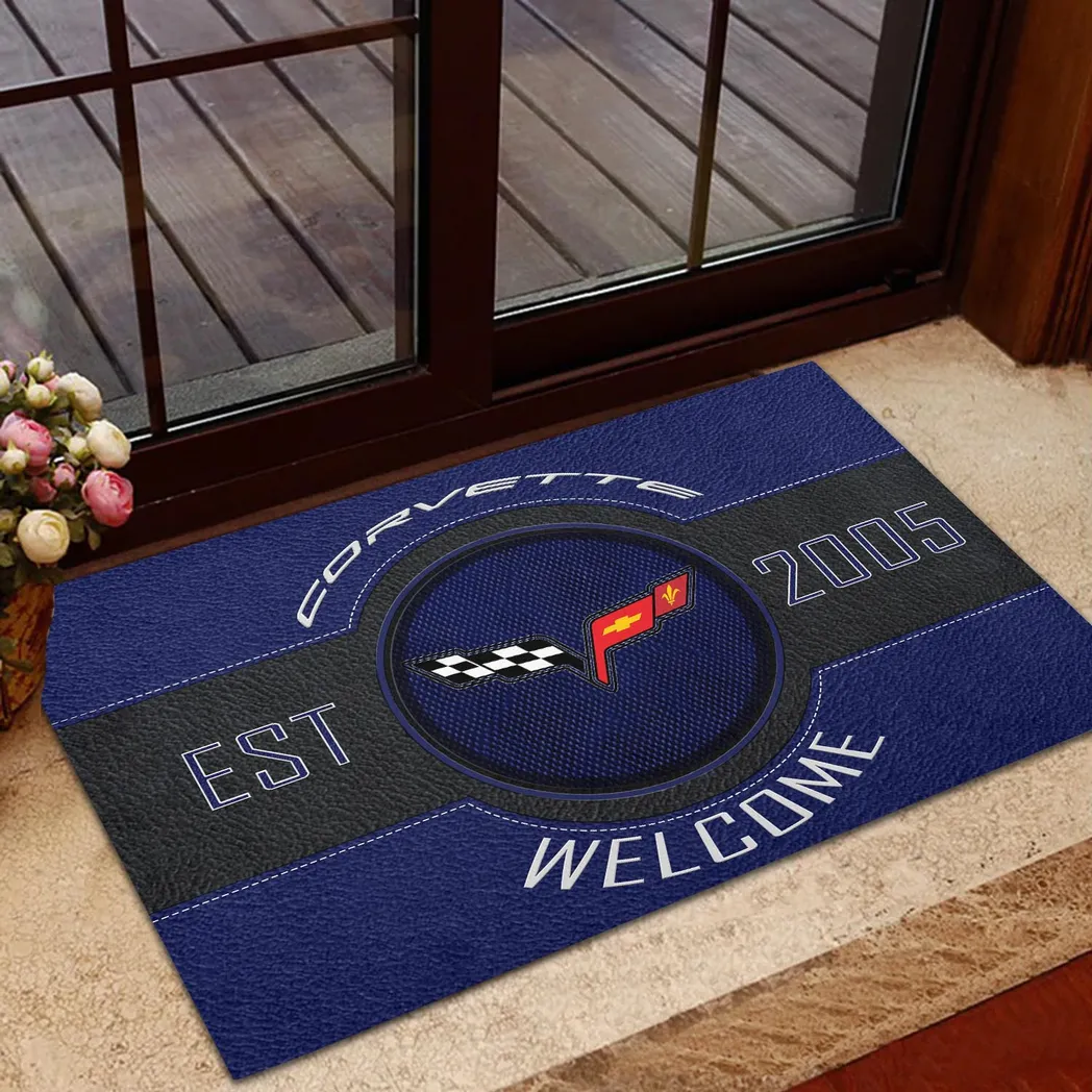 Corvette C6 Doormat, Gift For Corvette C6 Lovers, Gift For Him, Husband, Boyfriend CAR16902262512 - Blue