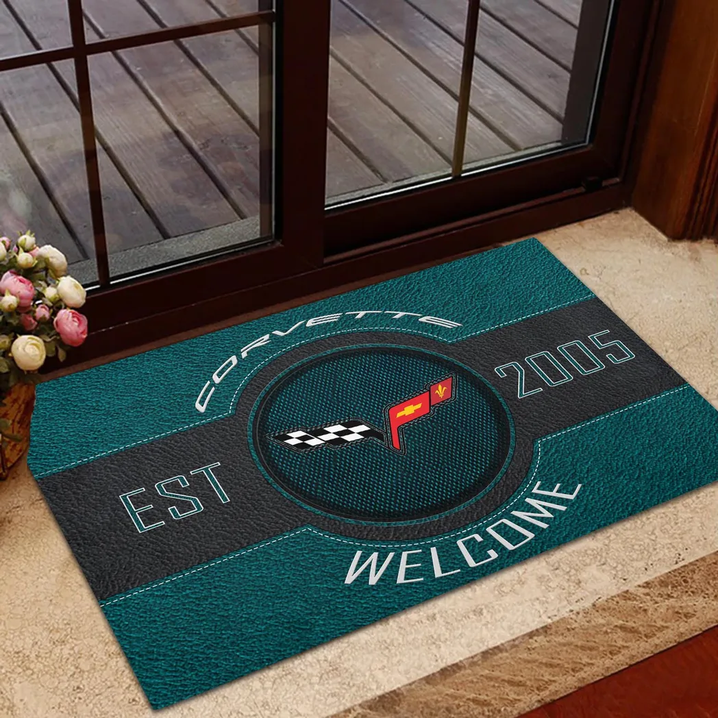Corvette C6 Doormat, Gift For Corvette C6 Lovers, Gift For Him, Husband, Boyfriend CAR16902262512 - Cyan