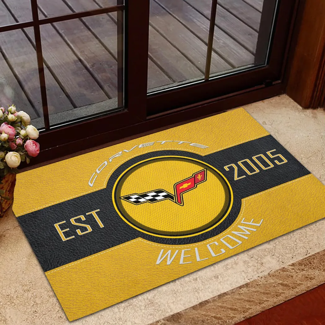 Corvette C6 Doormat, Gift For Corvette C6 Lovers, Gift For Him, Husband, Boyfriend CAR16902262512 - Yellow