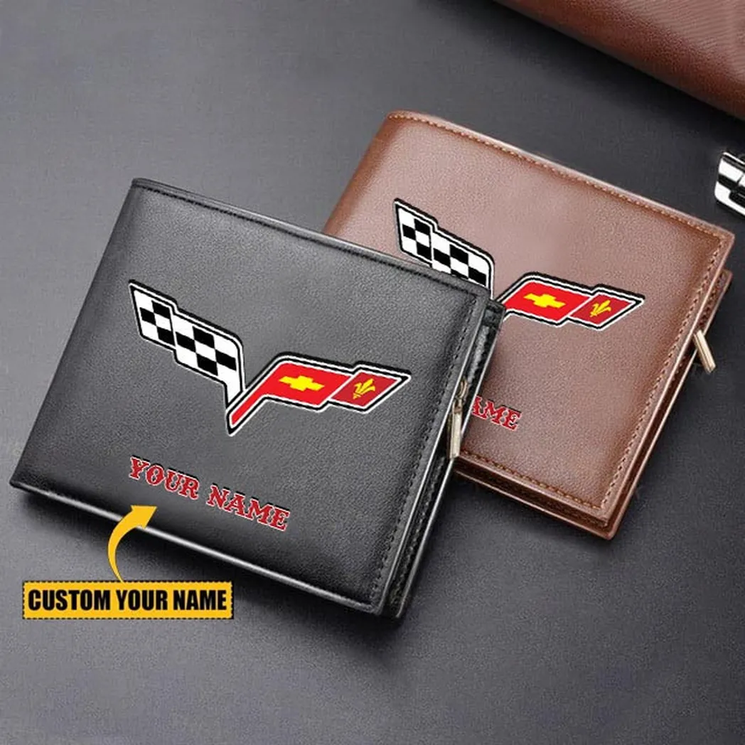 Corvette C6 Leather Wallet CAR26021725727, Corvette C6 Gifts For Men, Him, Boyfriend, Husband