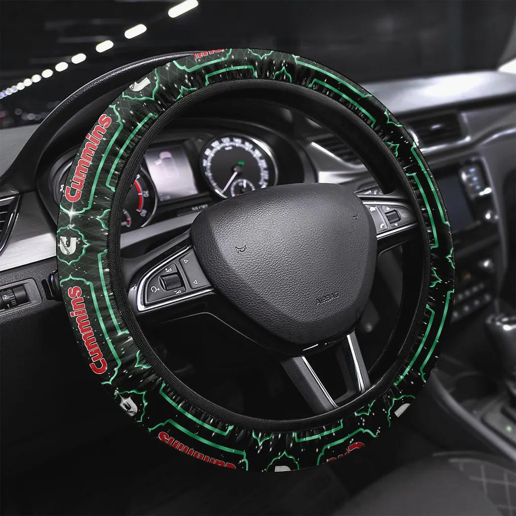 Cummins Steering Wheel Cover, Gift For Cummins Fan CAR146021725017 - Green