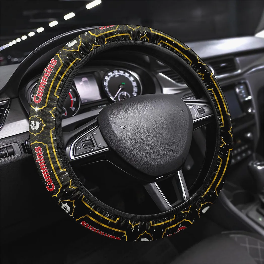 Cummins Steering Wheel Cover, Gift For Cummins Fan CAR146021725017 - Yellow