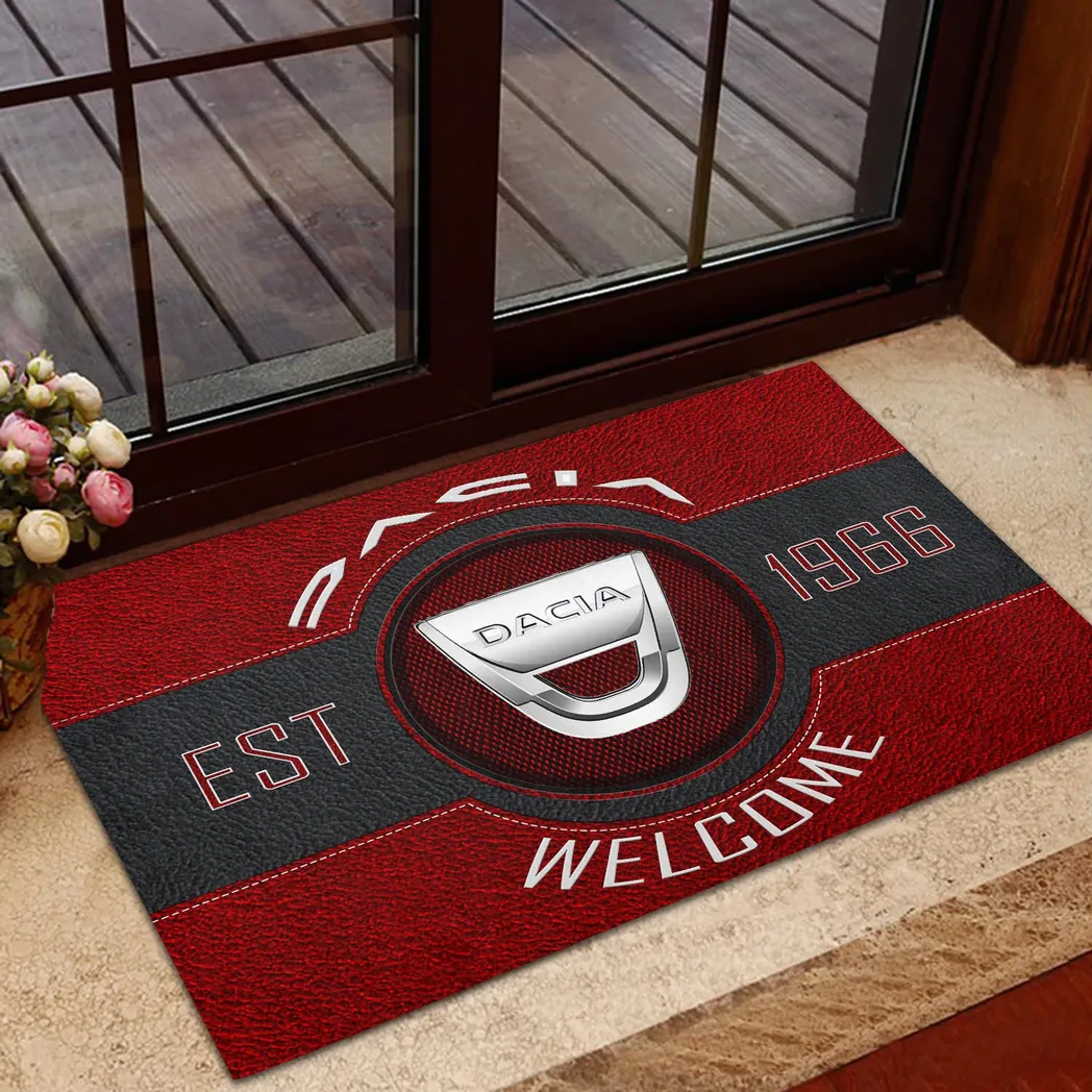 Dacia Doormat, Gift For Dacia Lovers, Gift For Him, Husband, Boyfriend CAR16902262516 - Red