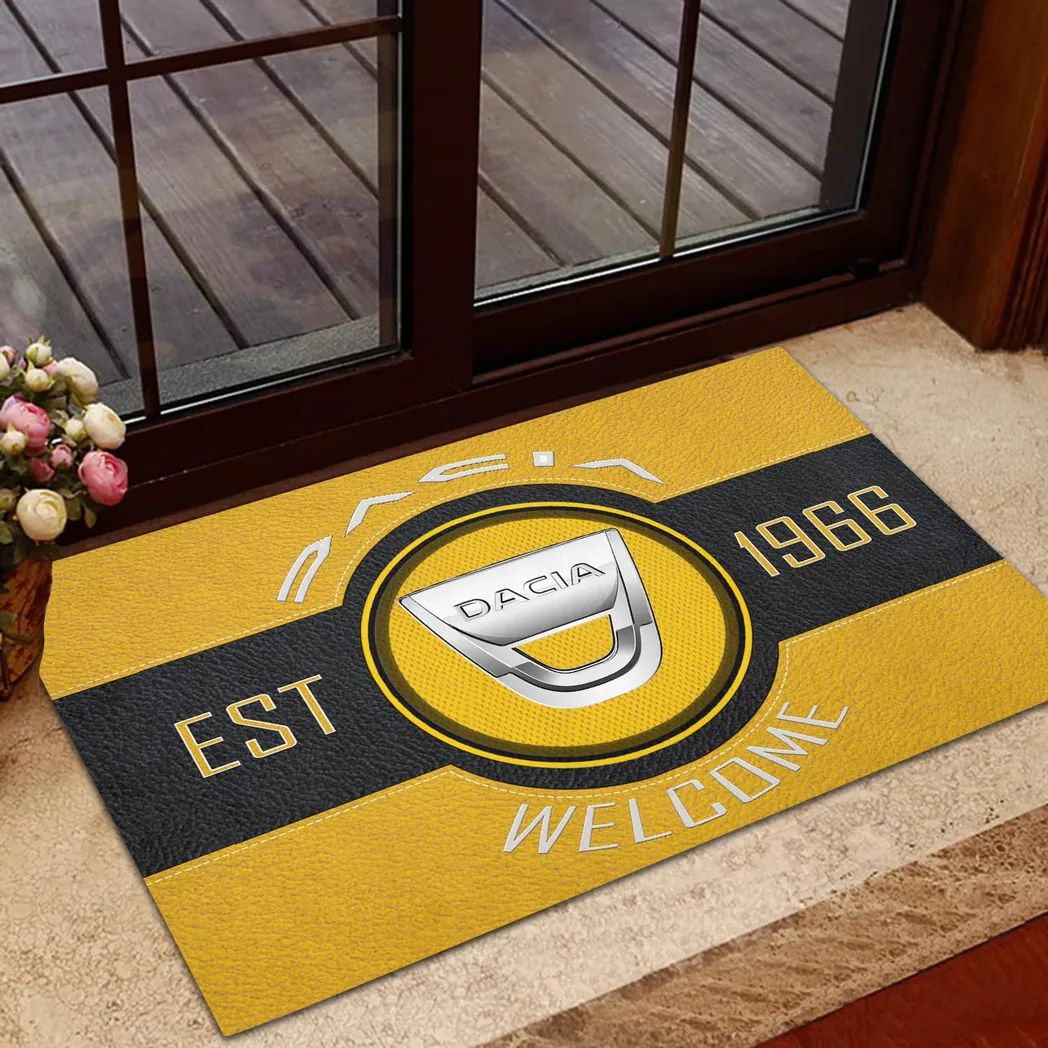 Dacia Doormat, Gift For Dacia Lovers, Gift For Him, Husband, Boyfriend CAR16902262516 - Yellow