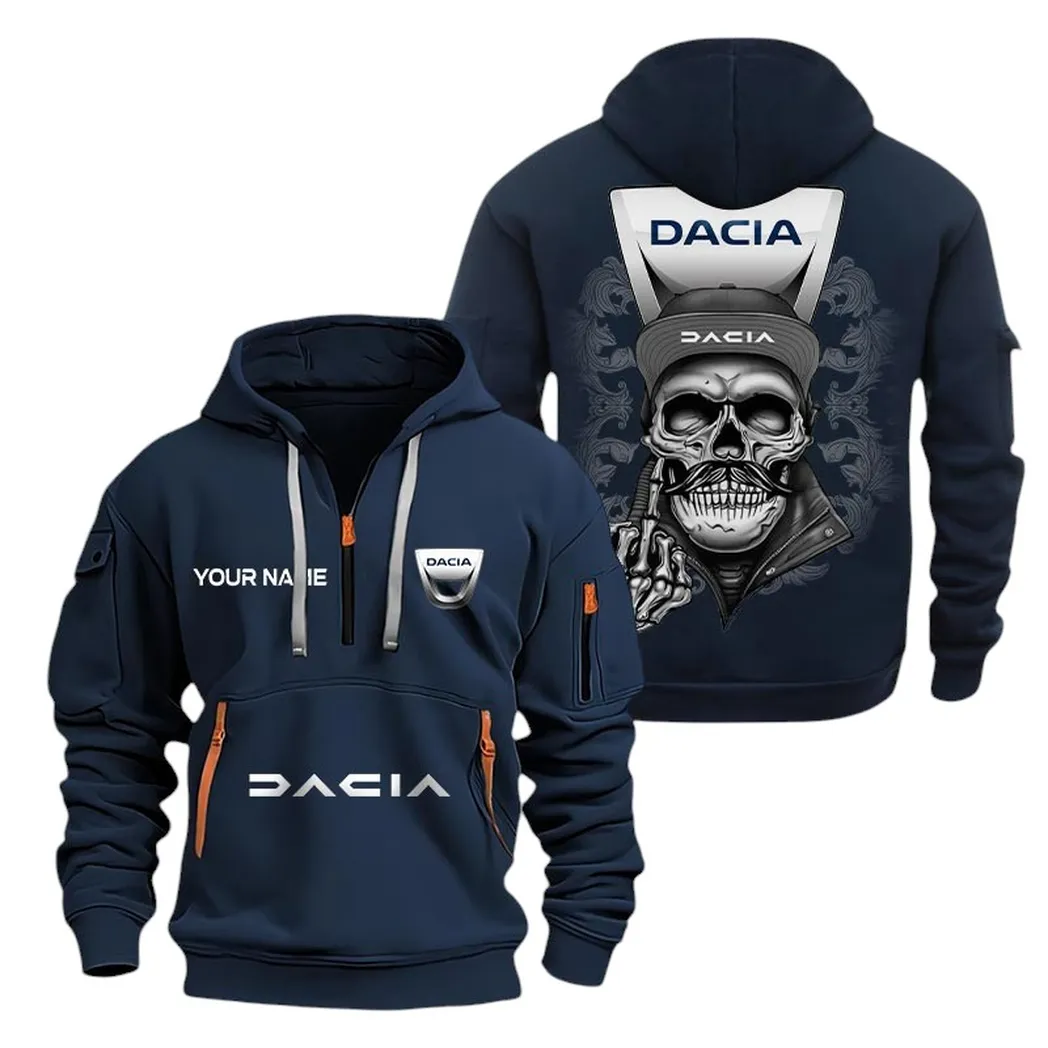 Dacia Half Zip Hoodie For Men, Gift For Dacia Fan CAR166022625122 - Navy