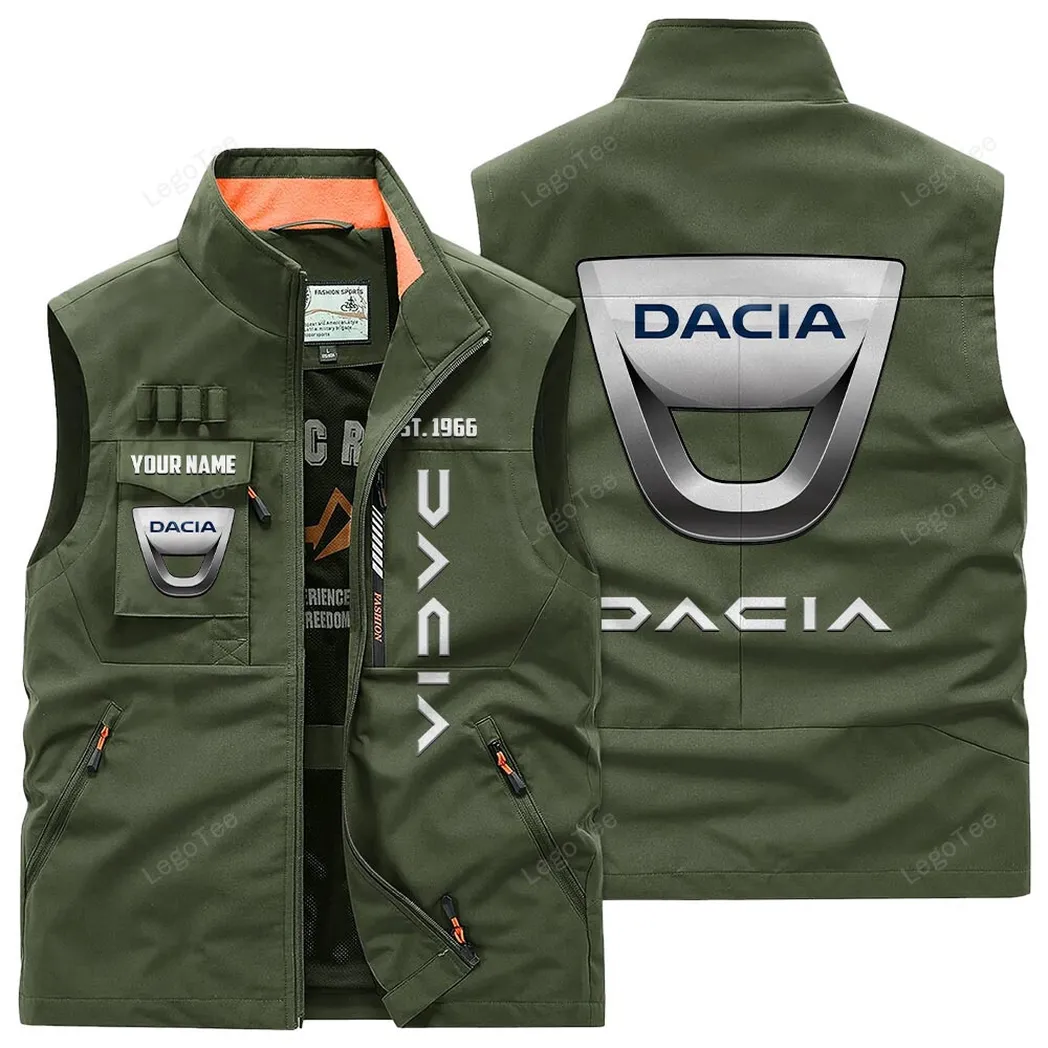 Dacia Outdoor Sleeveless Vest, Gift For Dacia Lovers, Gift For Him, Husband, Boyfriend - Army Green CAR132021325964-1