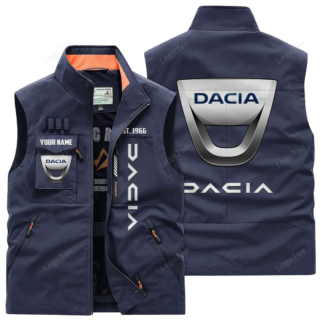 Dacia Outdoor Sleeveless Vest, Gift For Dacia Lovers, Gift For Him, Husband, Boyfriend - Navy CAR132021325964-5