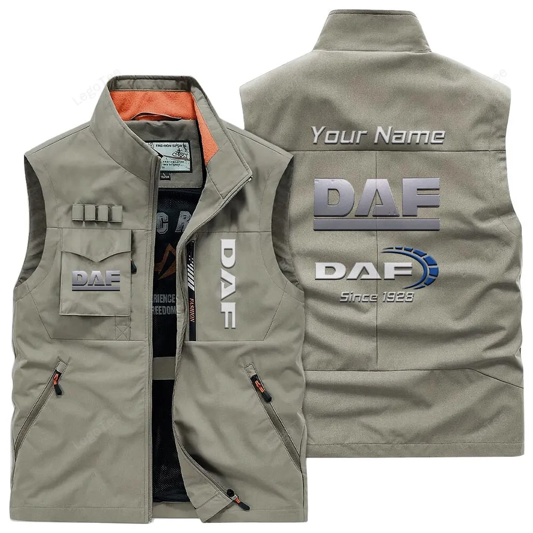 DAF Outdoor Sleeveless Vest, Gift For DAF Lovers, Gift For Him, Husband, Boyfriend - Khaki CAR131021325726-4