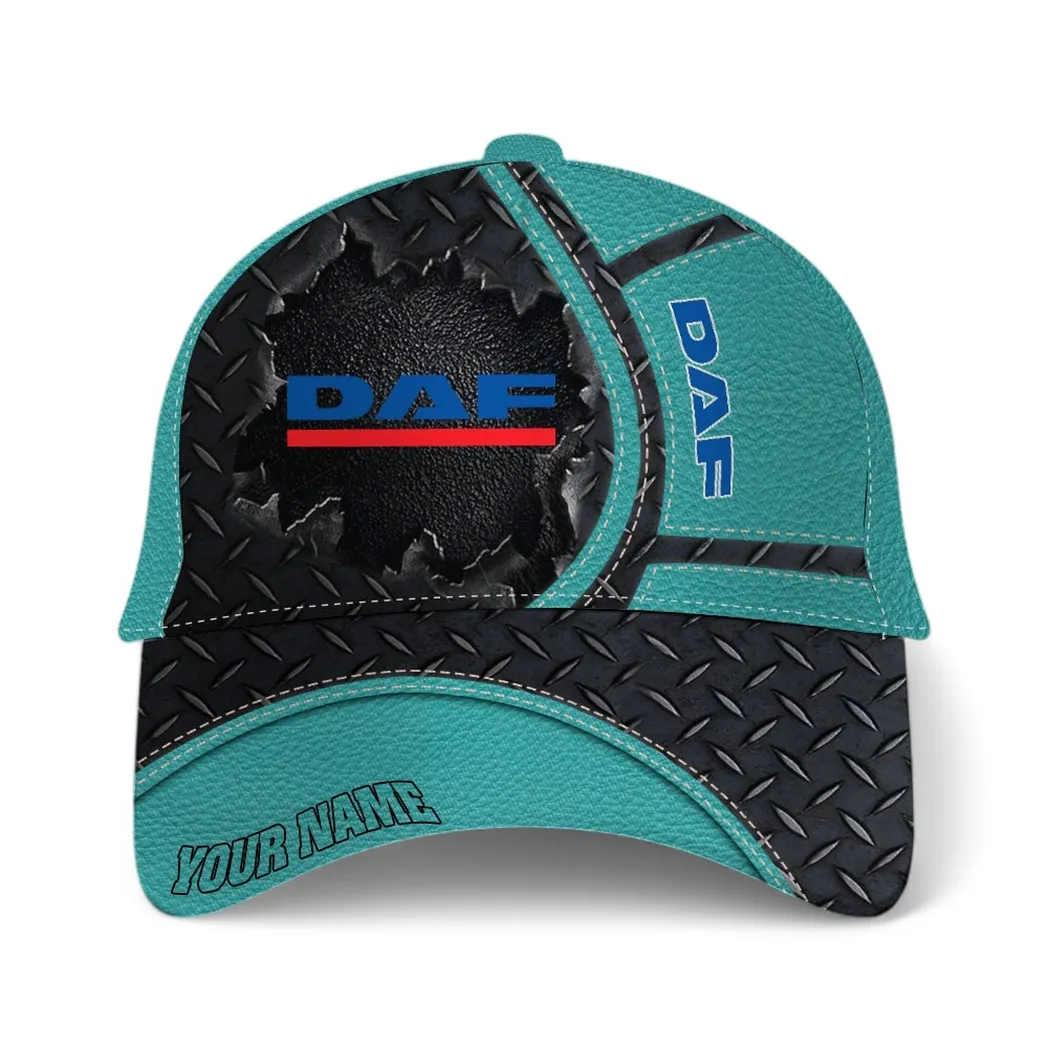 DAF Trucks Classic Cap, Gift For DAF Trucks Lovers, Gift For Him, Husband, Boyfriend - Cyan CAR49021825018-2