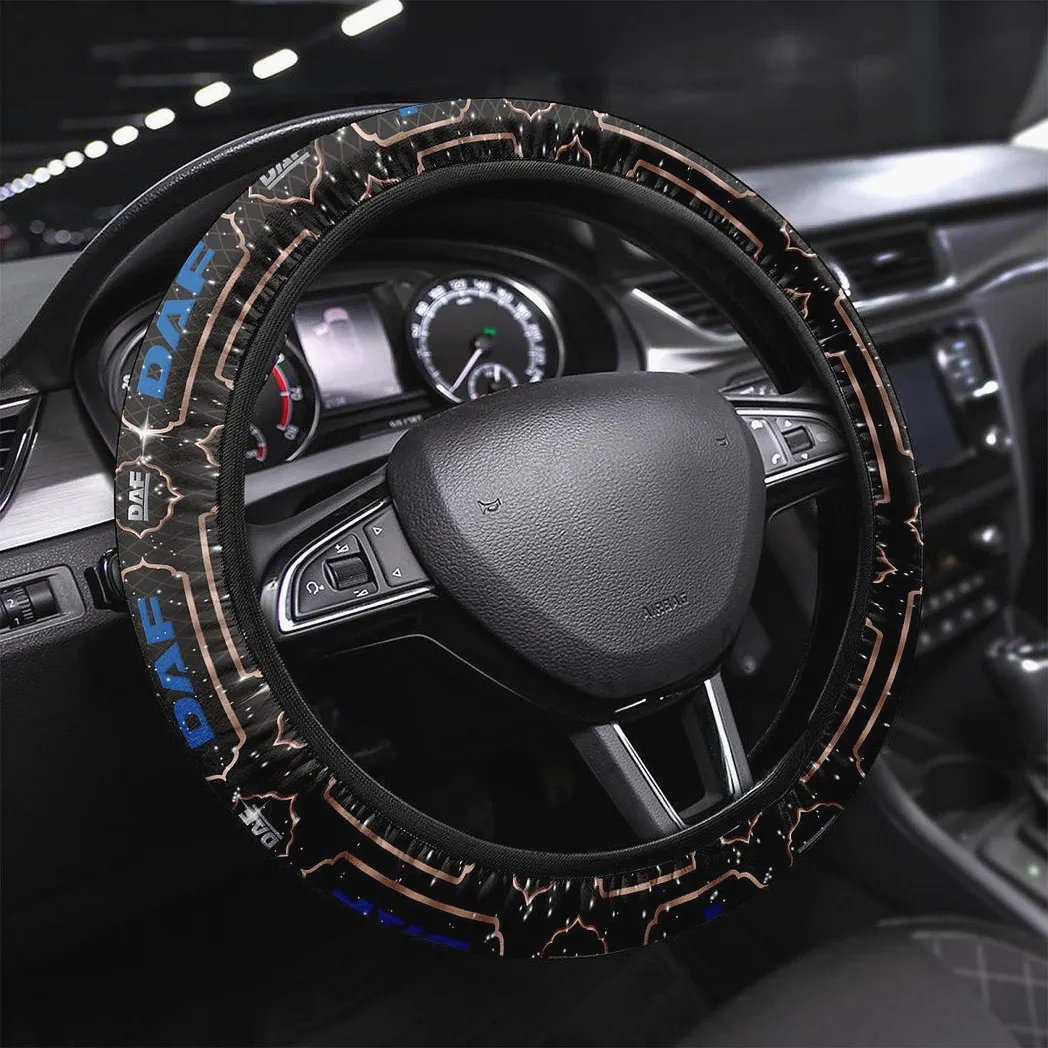 DAF Trucks Steering Wheel Cover, Gift For DAF Trucks Fan CAR146021725014 - Brown