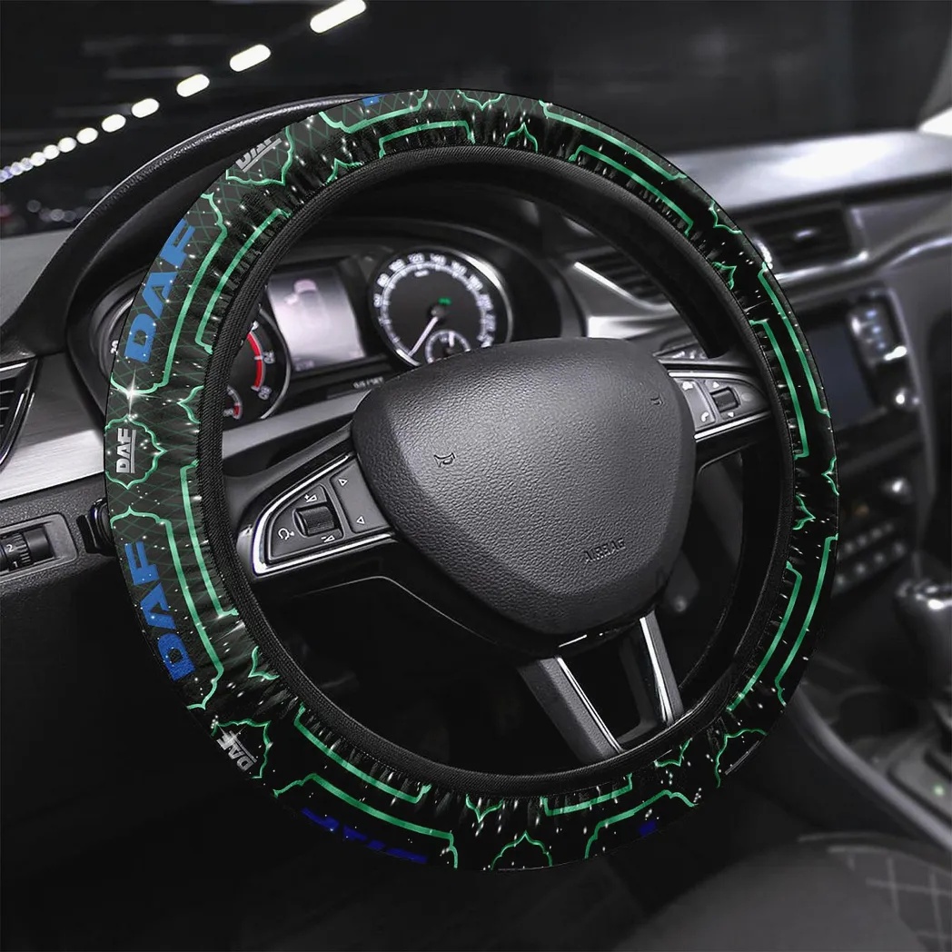 DAF Trucks Steering Wheel Cover, Gift For DAF Trucks Fan CAR146021725014 - Green
