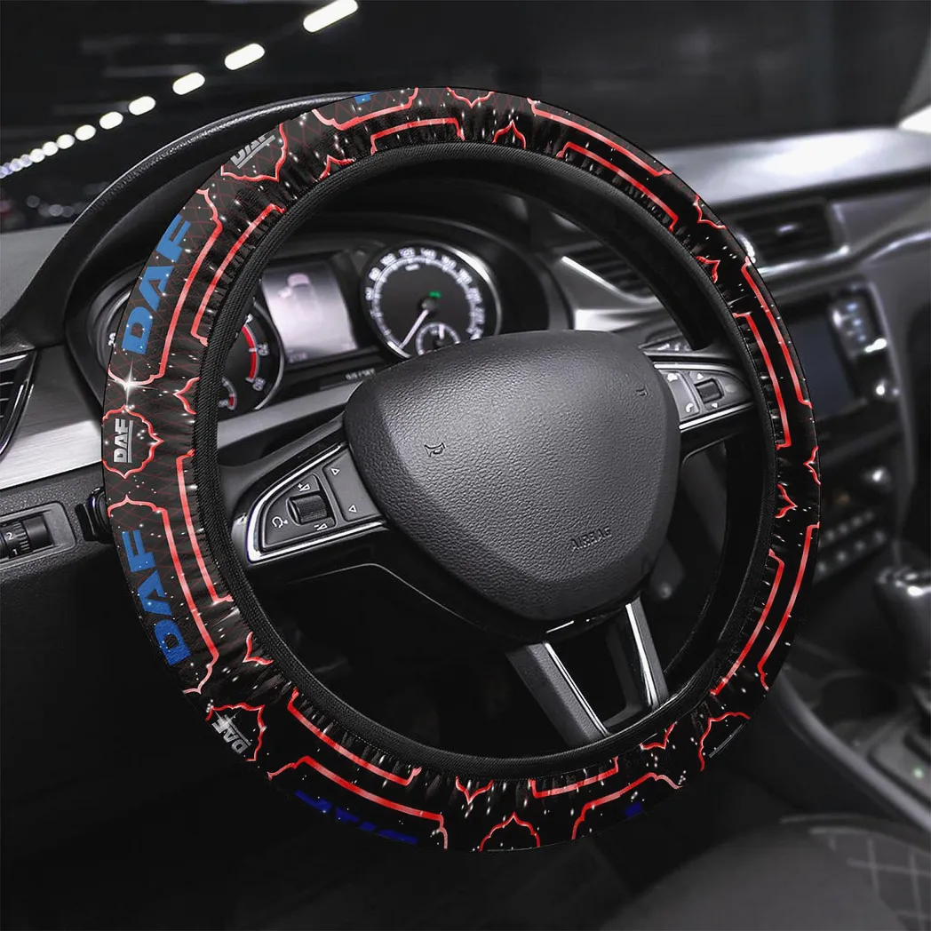 DAF Trucks Steering Wheel Cover, Gift For DAF Trucks Fan CAR146021725014 - Red