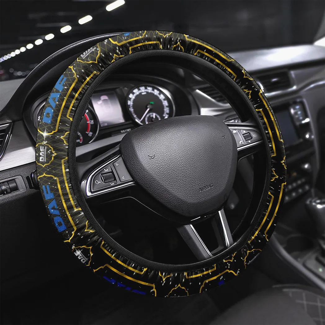 DAF Trucks Steering Wheel Cover, Gift For DAF Trucks Fan CAR146021725014 - Yellow