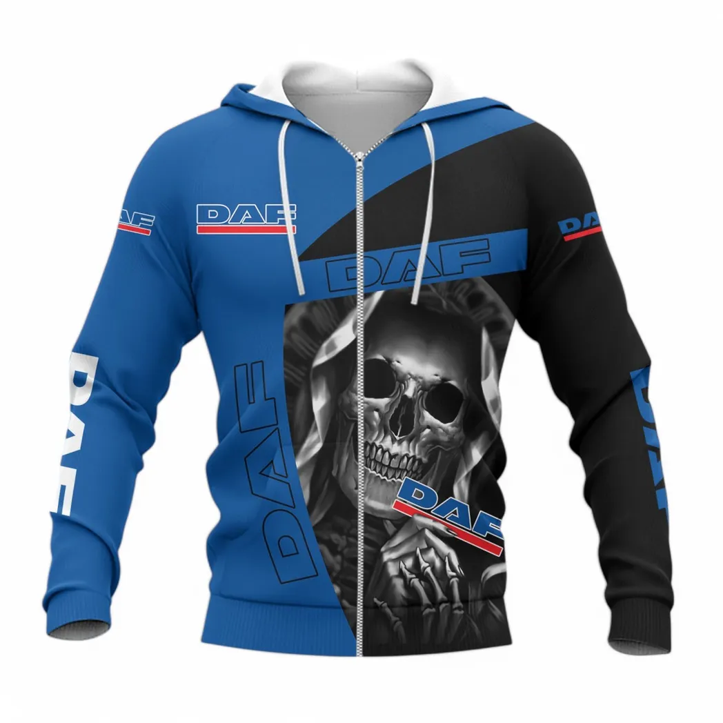 DAF Trucks Zipper Hoodie, Gift For DAF Trucks Lovers, Gift For Him, Husband, Boyfriend CAR6702212594
