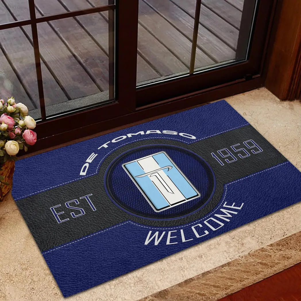 De Tomaso Doormat, Gift For De Tomaso Lovers, Gift For Him, Husband, Boyfriend CAR16902262517 - Blue