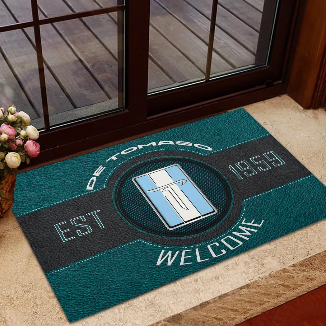 De Tomaso Doormat, Gift For De Tomaso Lovers, Gift For Him, Husband, Boyfriend CAR16902262517 - Cyan