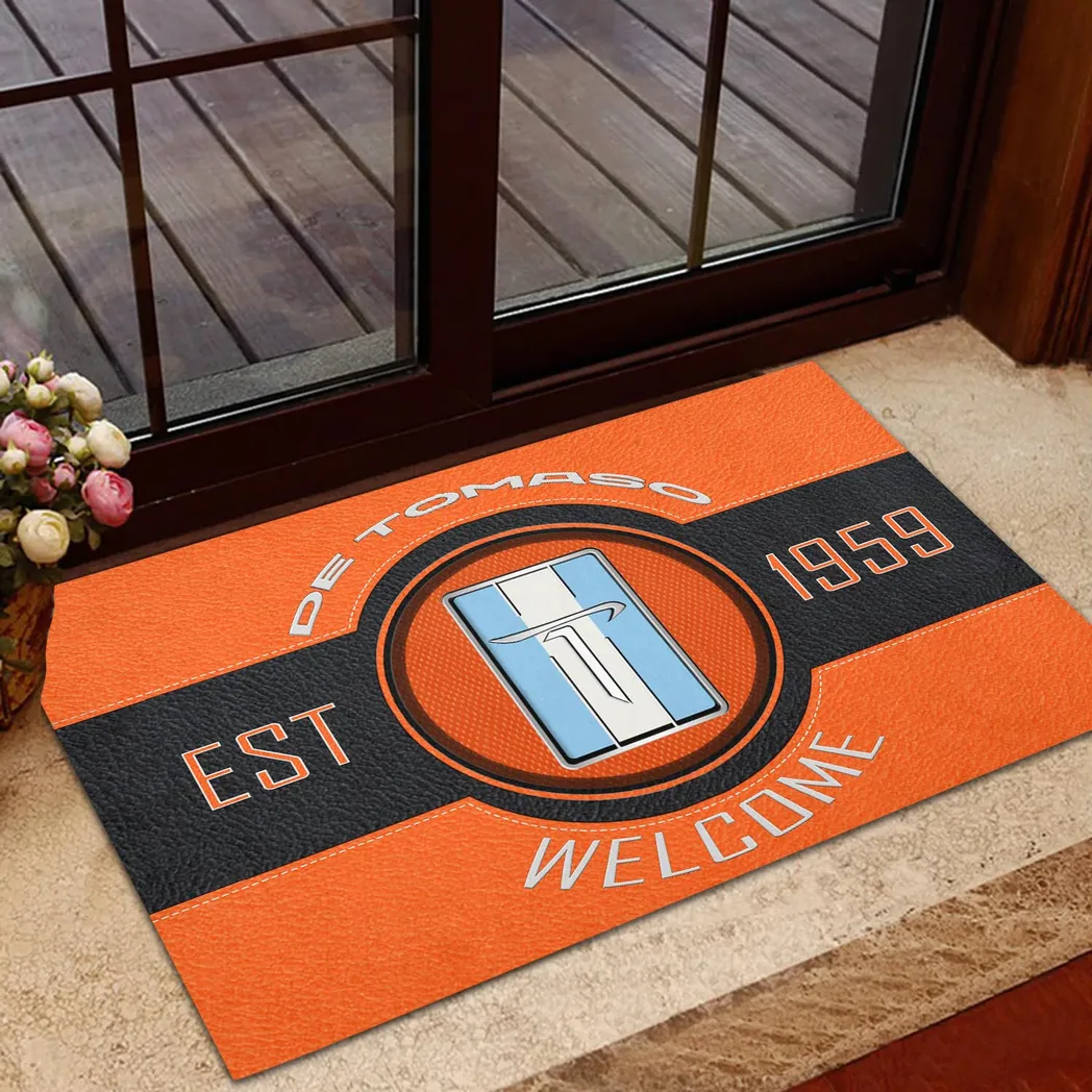 De Tomaso Doormat, Gift For De Tomaso Lovers, Gift For Him, Husband, Boyfriend CAR16902262517 - Orange