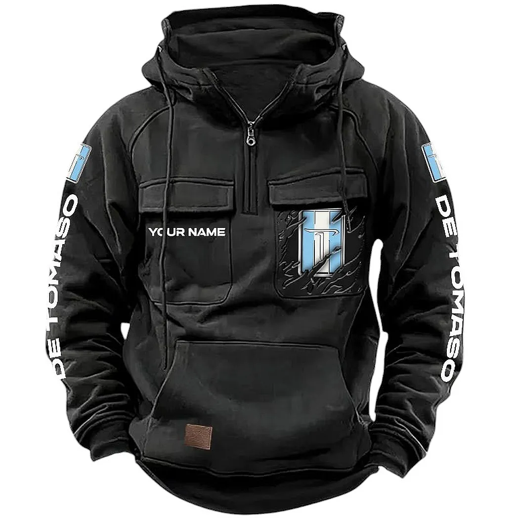De Tomaso Hoodie Tactical Quarter Zip, Gift For De Tomaso Lovers CAR164022425151 - Black