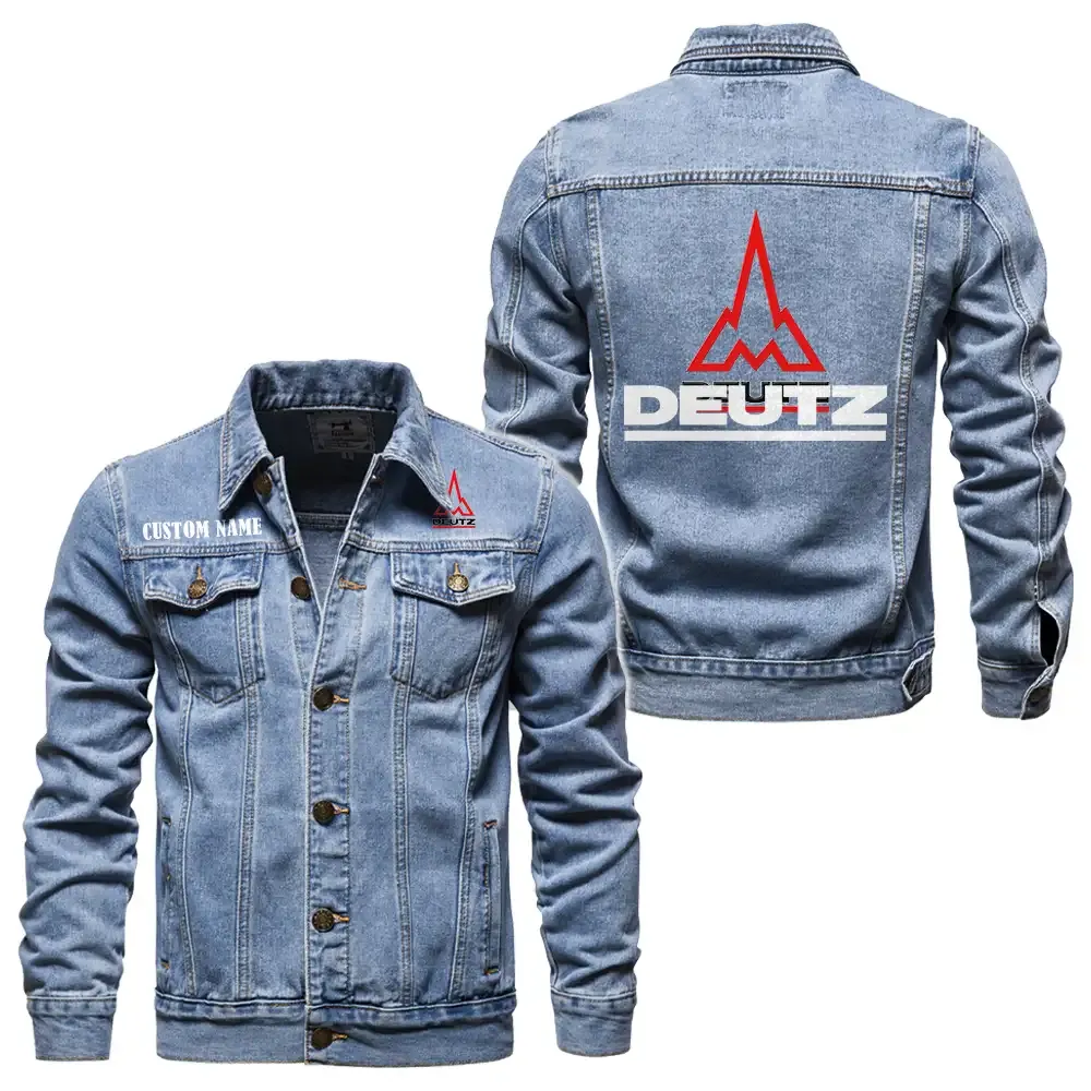 Deutz Denim jacket CAR1901132090, CAR  All Over Print Denim jacket - Light Blue