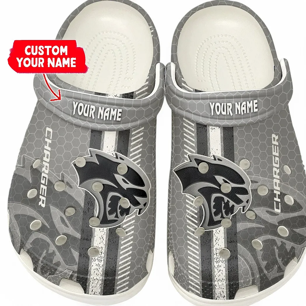 Dodge Charger Crocs Shoes Gift For Dodge Charger Lovers, Birthday Gift For Husband, Boyfriend CAR82022025585 - White