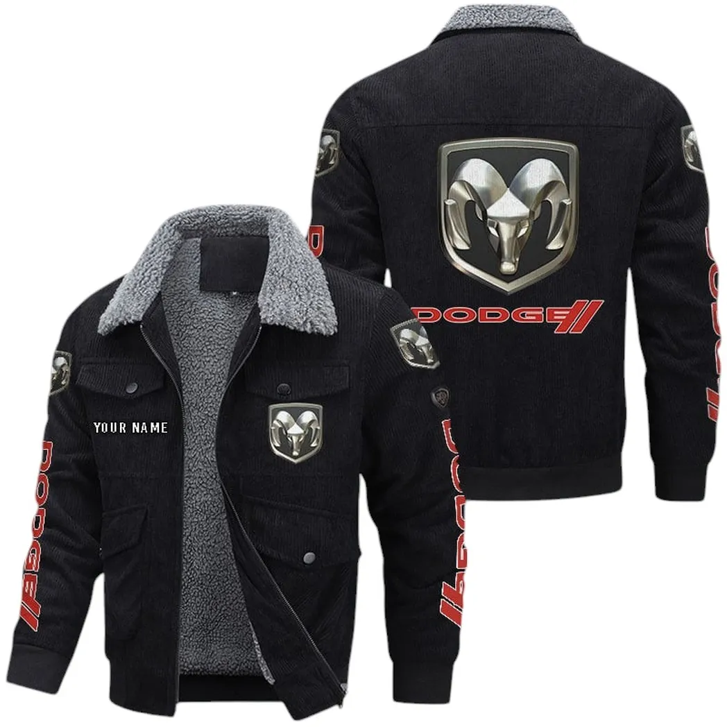 Dodge Corduroy Jacket For Men, Gift For Dodge Lovers CAR149022225905 - Black