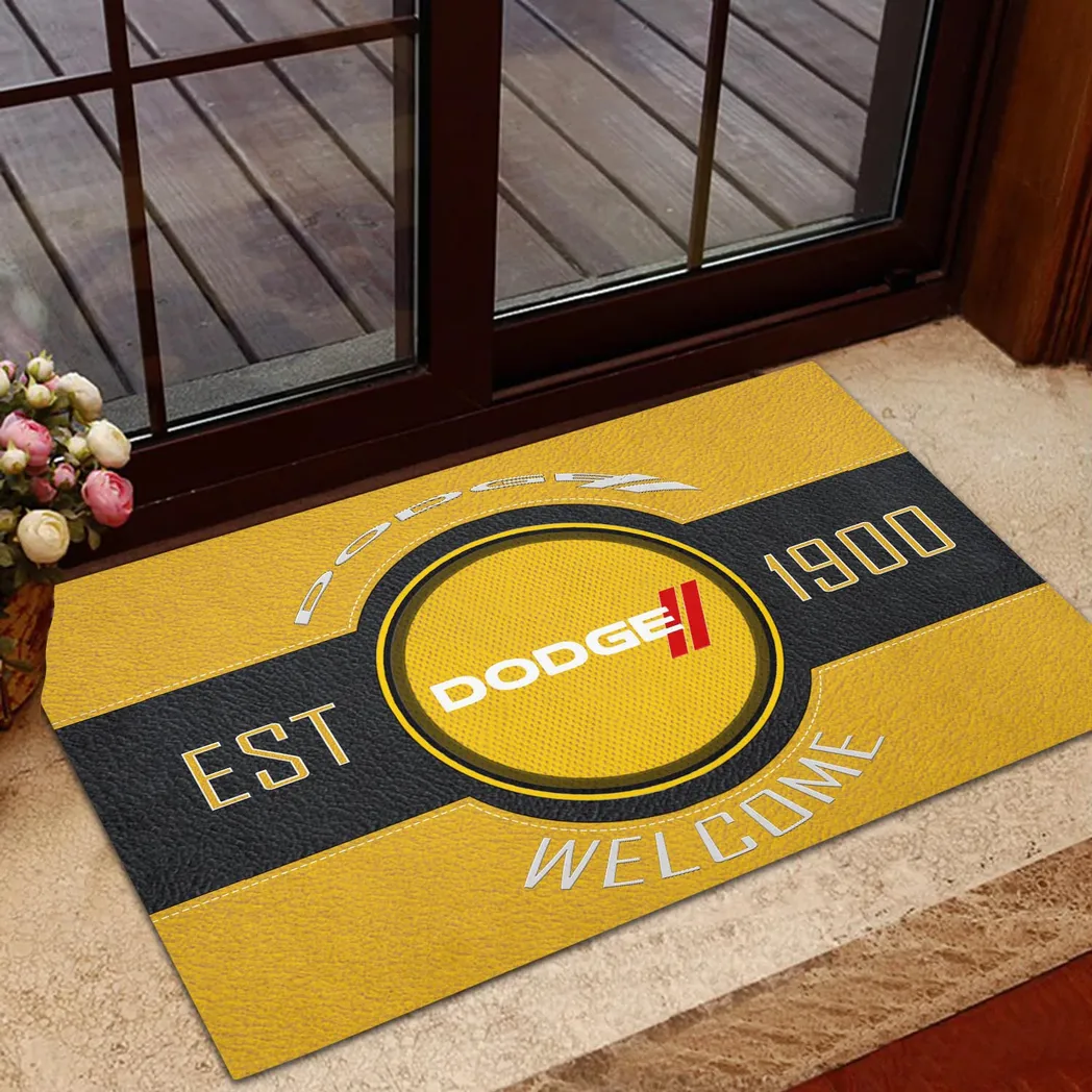 Dodge Doormat, Gift For Dodge Lovers, Gift For Him, Husband, Boyfriend CAR16902262518 - Yellow