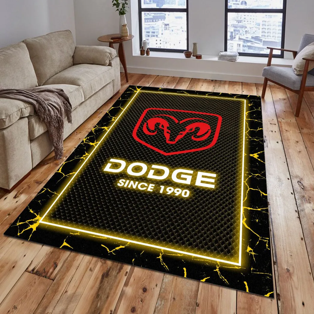 Dodge Rug, Gift For Dodge Lovers, Gift For Him, Husband, Boyfriend CAR5202192520 - Yellow