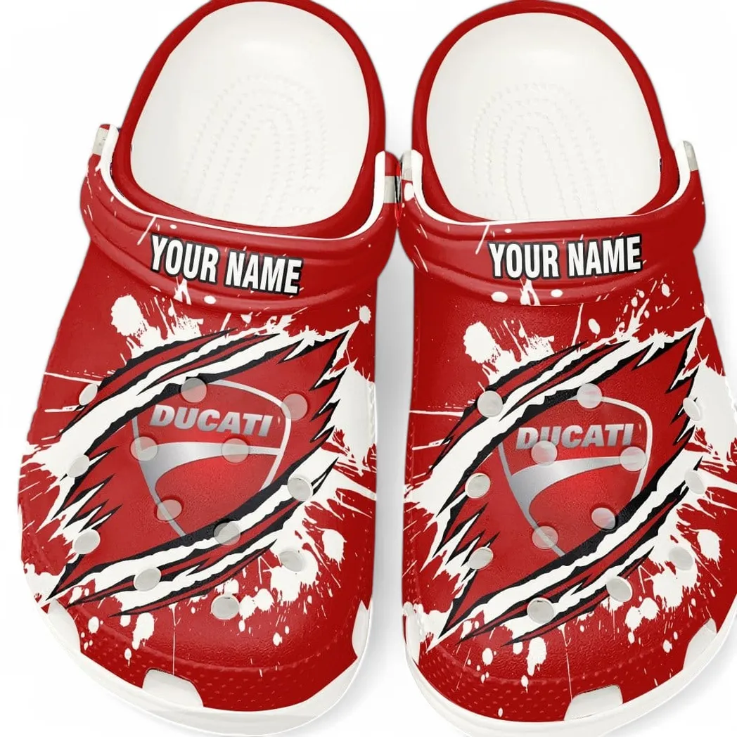Ducati Crocs, Gift For Ducati Lovers, Gift For Him, Husband, Boyfriend CAR5602192523 - White