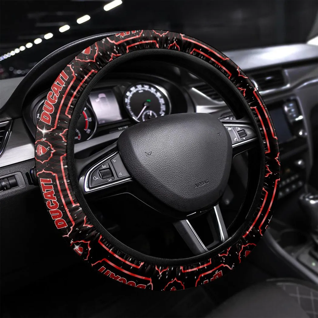 Ducati Steering Wheel Cover, Personalized Gifts For Him, Boyfriend, Husband - Red CAR55021425303