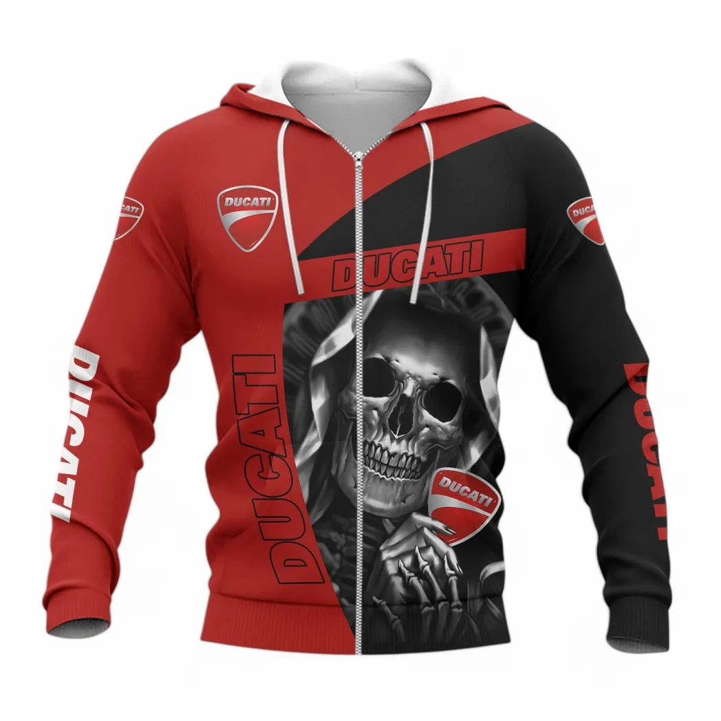 Ducati Zipper Hoodie, Gift For Ducati Lovers, Gift For Him, Husband, Boyfriend CAR6702212582