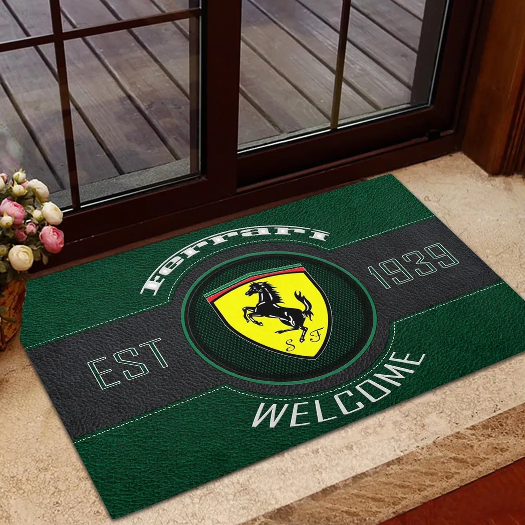 Ferrari Doormat, Gift For Ferrari Lovers, Gift For Him, Husband, Boyfriend CAR16902262520 - Green