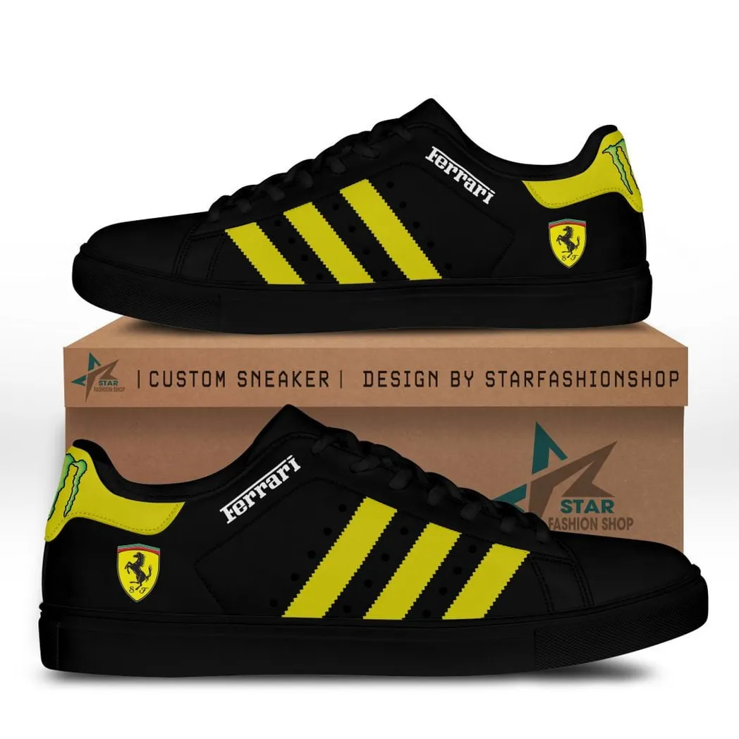 Ferrari Skate Shoes, Gift For Ferrari Lovers, Gift For Him, Husband, BoyfriendCAR58021925039 - Black