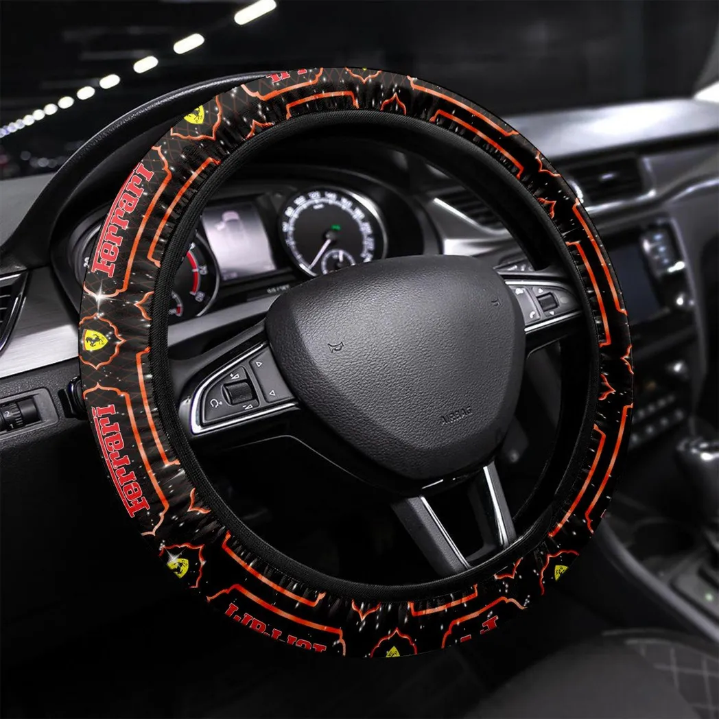 Ferrari Steering Wheel Cover, Personalized Gifts For Him, Boyfriend, Husband - Orange CAR55021425231