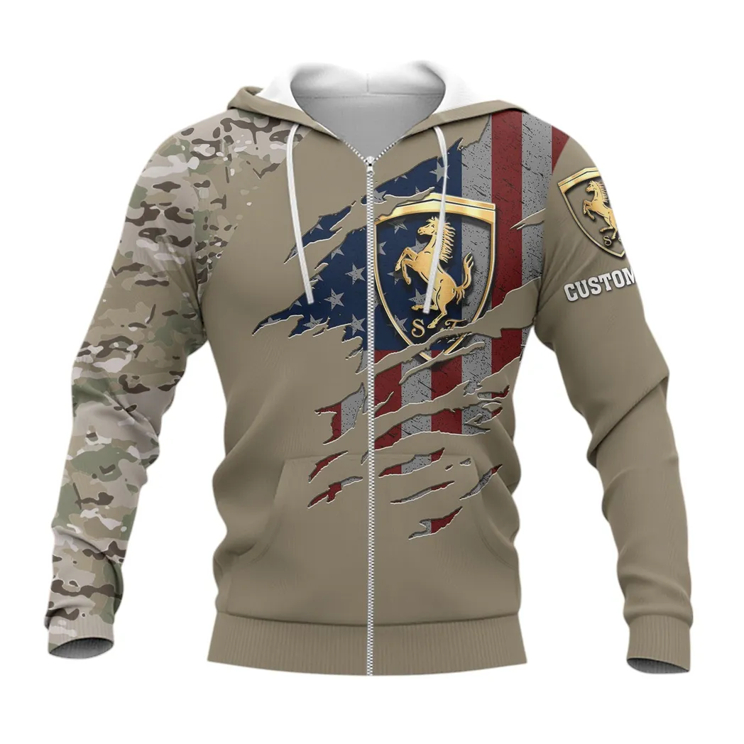 Ferrari Zipper Hoodie, Gift For Ferrari Lovers, Gift For Him, Husband, Boyfriend CAR46021725027-3