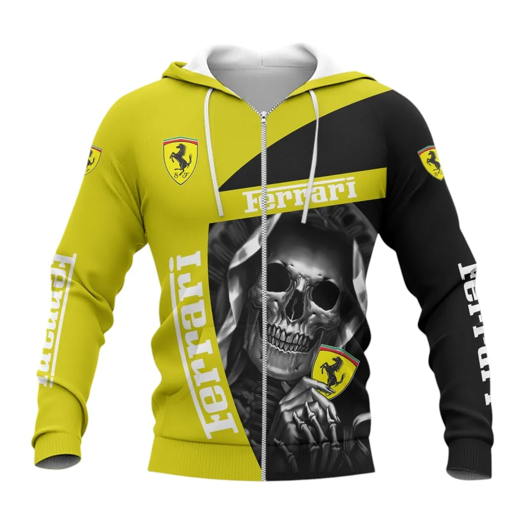 Ferrari Zipper Hoodie, Gift For Ferrari Lovers, Gift For Him, Husband, Boyfriend CAR6702212513