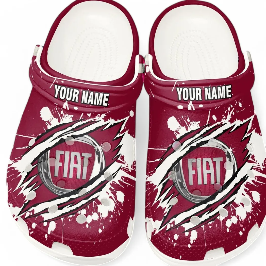 Fiat Crocs, Gift For Fiat Lovers, Gift For Him, Husband, Boyfriend CAR5602192525 - White
