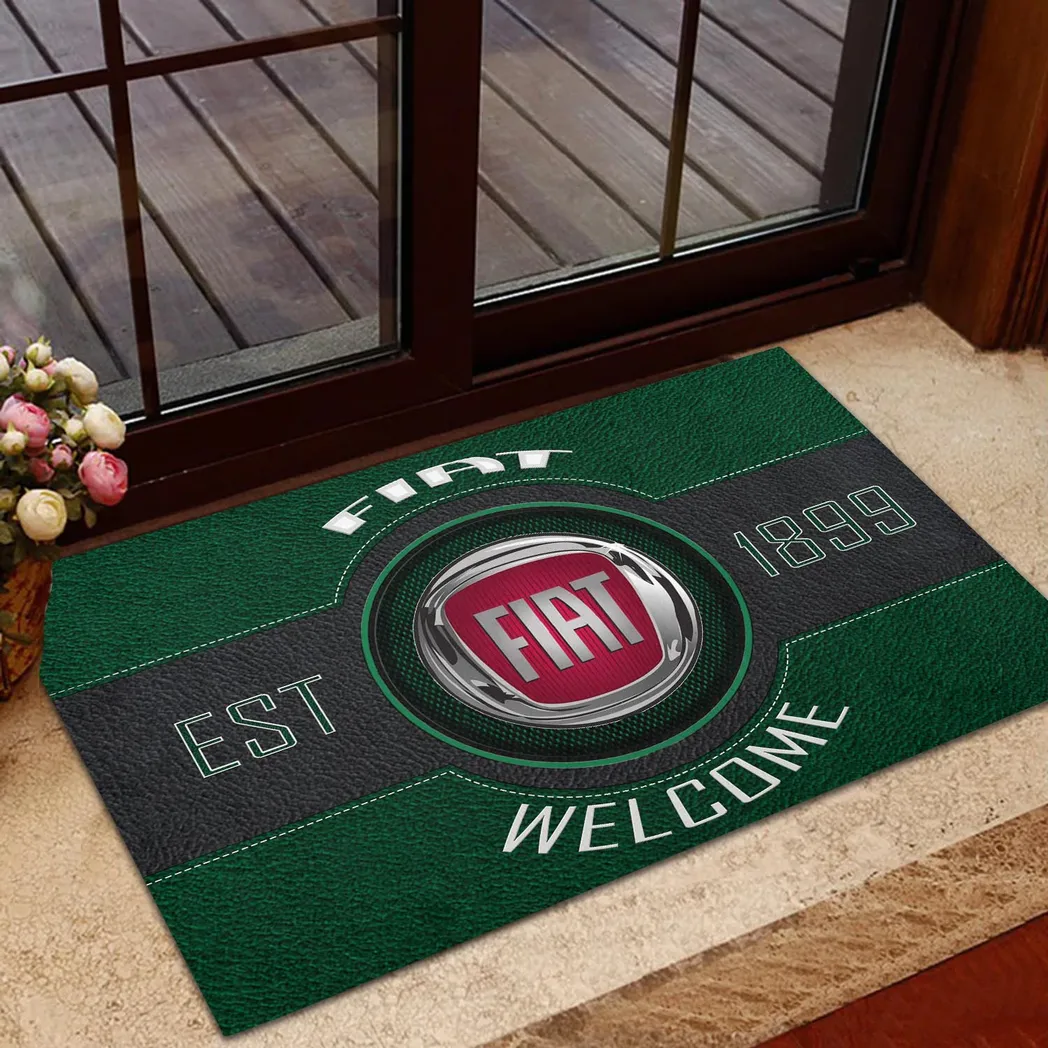 Fiat Doormat, Gift For Fiat Lovers, Gift For Him, Husband, Boyfriend CAR16902262521 - Green