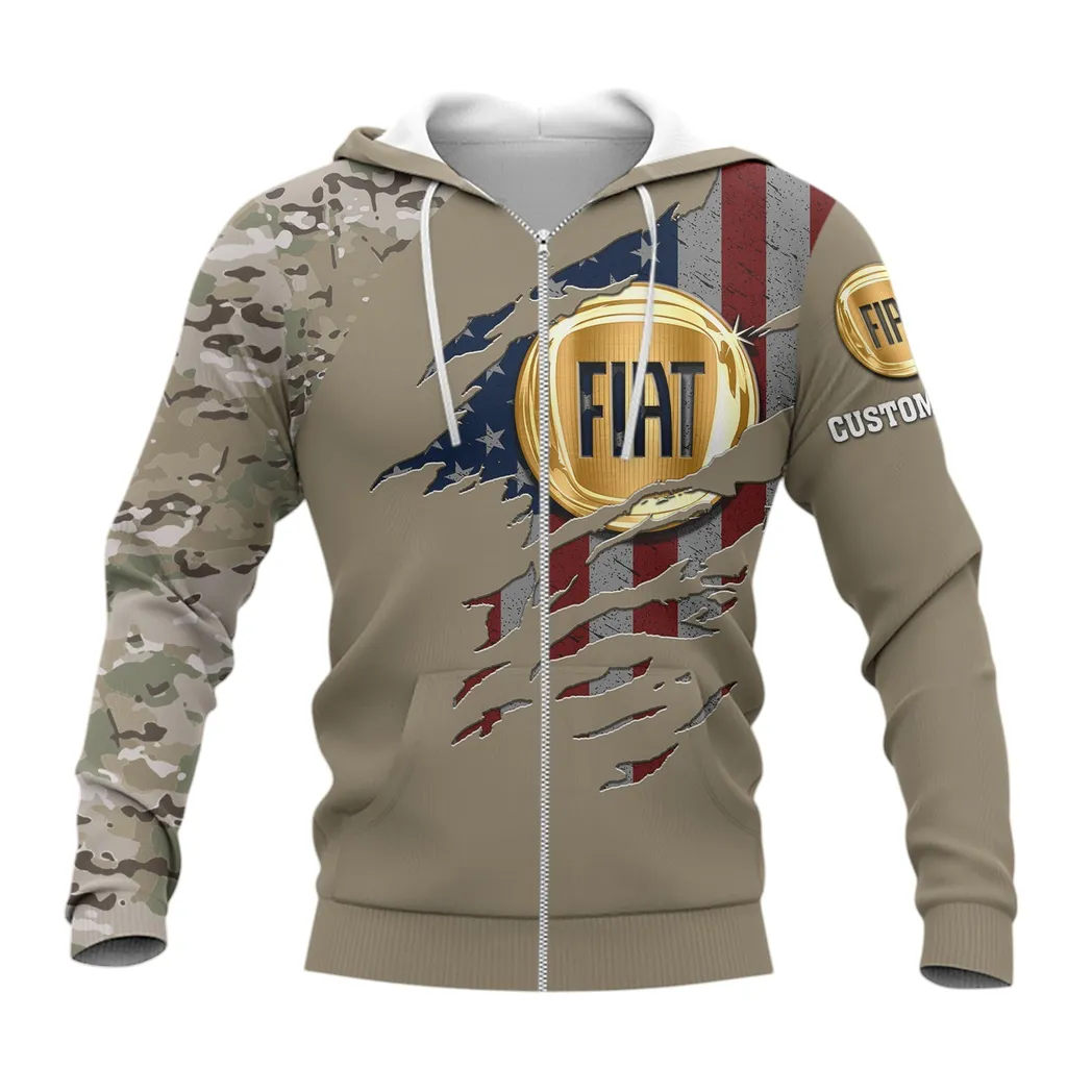 Fiat Zipper Hoodie, Gift For Fiat Lovers, Gift For Him, Husband, Boyfriend CAR46021725028-3