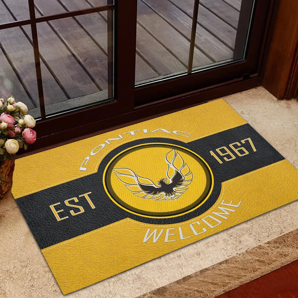 Firebird Pontiac Doormat, Gift For Firebird Pontiac Lovers, Gift For Him, Husband, Boyfriend CAR16902262522 - Yellow