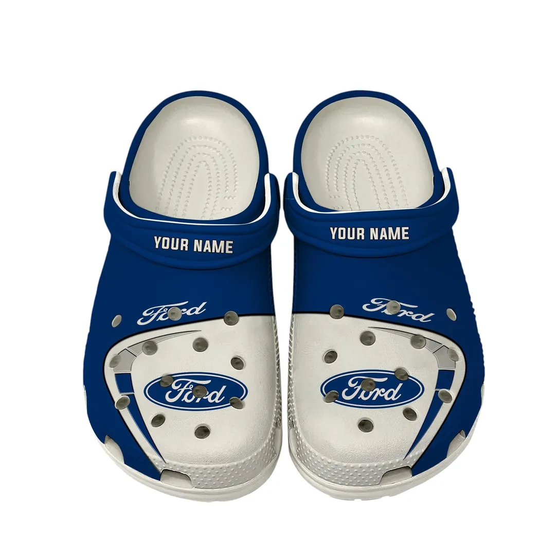 Ford Crocs, Gift For Ford Lover, Gift For Him, Husband, Boyfriend CAR16802262524 - White