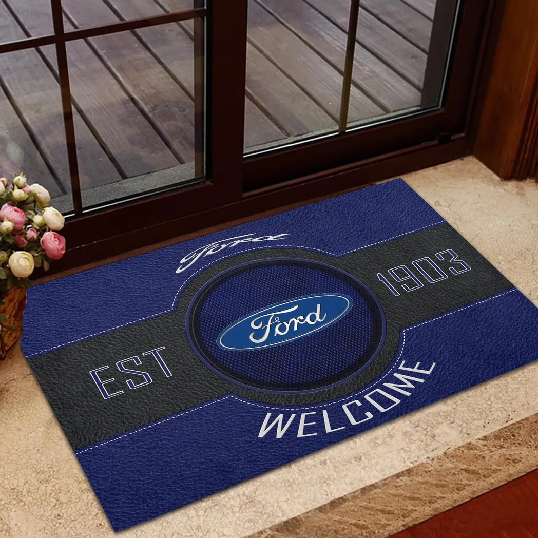 Ford Doormat, Gift For Ford Lovers, Gift For Him, Husband, Boyfriend CAR16902262523 - Blue