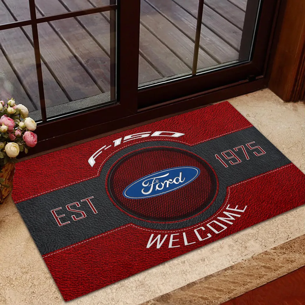 Ford F150 Doormat, Gift For Ford F150 Lovers, Gift For Him, Husband, Boyfriend CAR16902262519 - Red