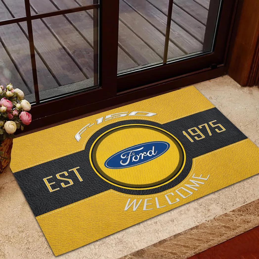 Ford F150 Doormat, Gift For Ford F150 Lovers, Gift For Him, Husband, Boyfriend CAR16902262519 - Yellow