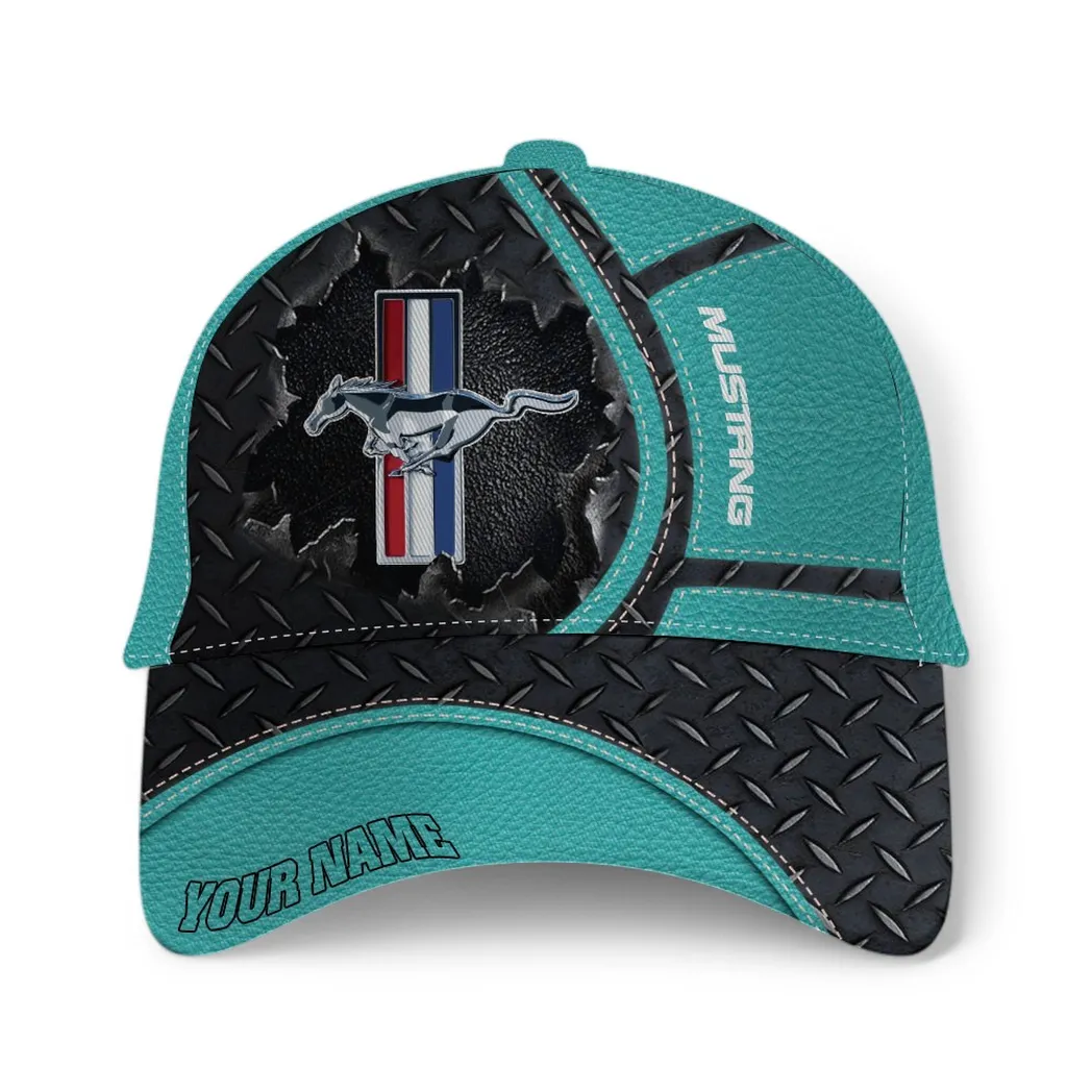 Ford Mustang Classic Cap, Gift For Ford Mustang Lovers, Gift For Him, Husband, Boyfriend - Cyan CAR49021825023-2