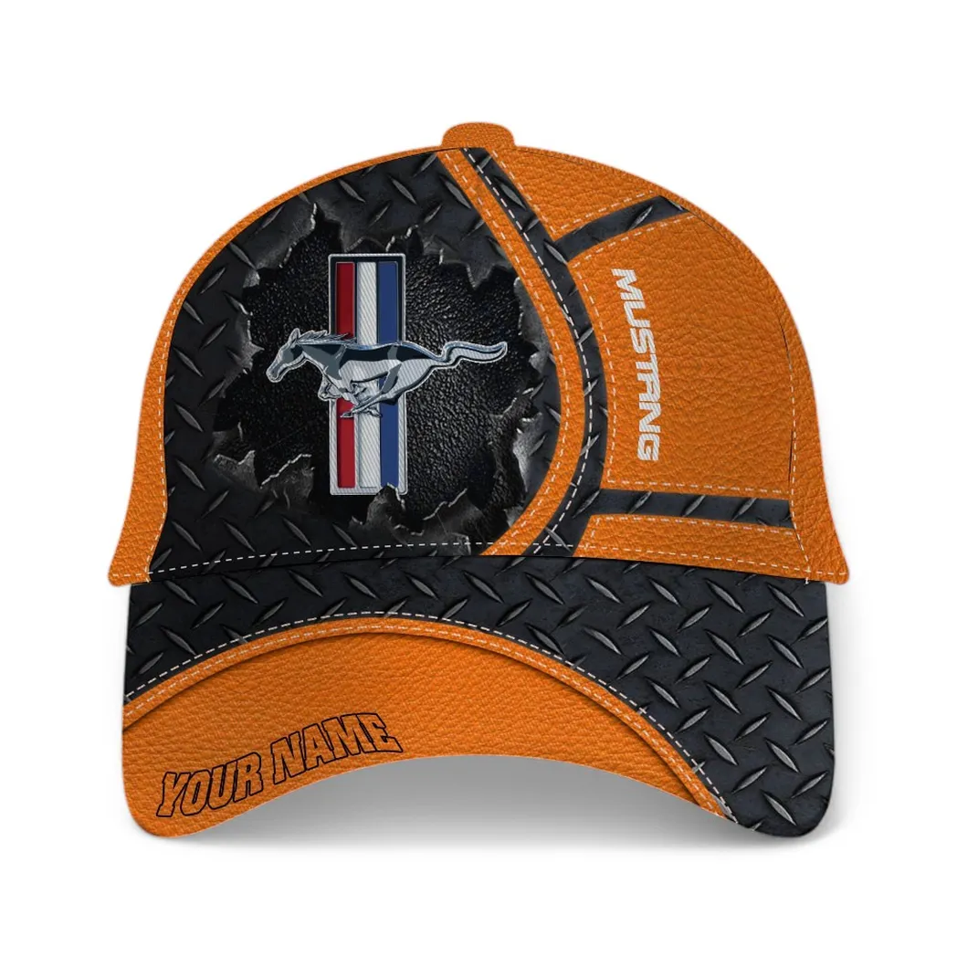 Ford Mustang Classic Cap, Gift For Ford Mustang Lovers, Gift For Him, Husband, Boyfriend - Orange CAR49021825023-5
