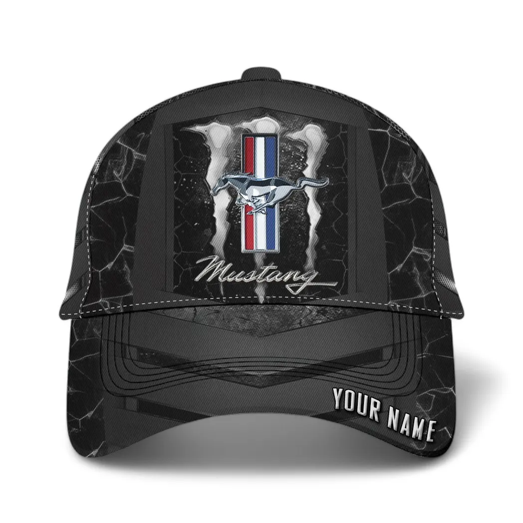 Ford Mustang Classic Cap, Gift For Ford Mustang Lovers, Gift For Him, Husband, Boyfriend CAR6502202504 - Grey