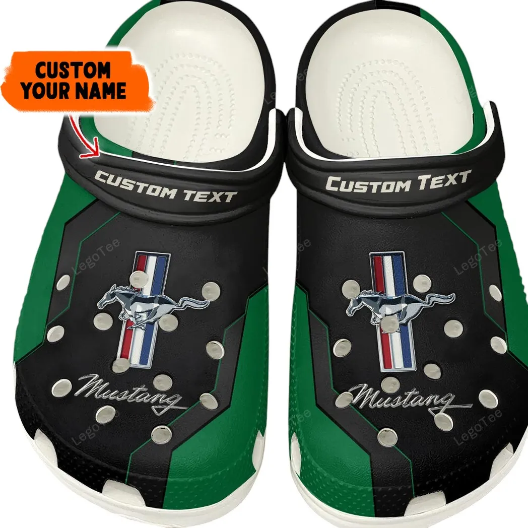 Ford Mustang Crocs, Gift For Ford Mustang Lovers, Gift For Him, Husband, Boyfriend - Green CAR140021225560-5