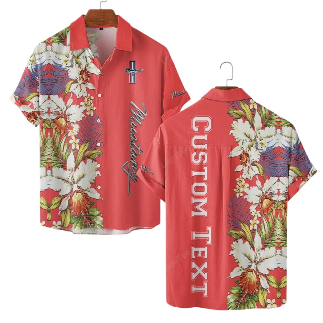 Ford Mustang Hawaiian Shirt For Men, Gift For Ford Mustang Lovers, Gift For Him, Husband, Boyfriend CAR1230304007 - Red