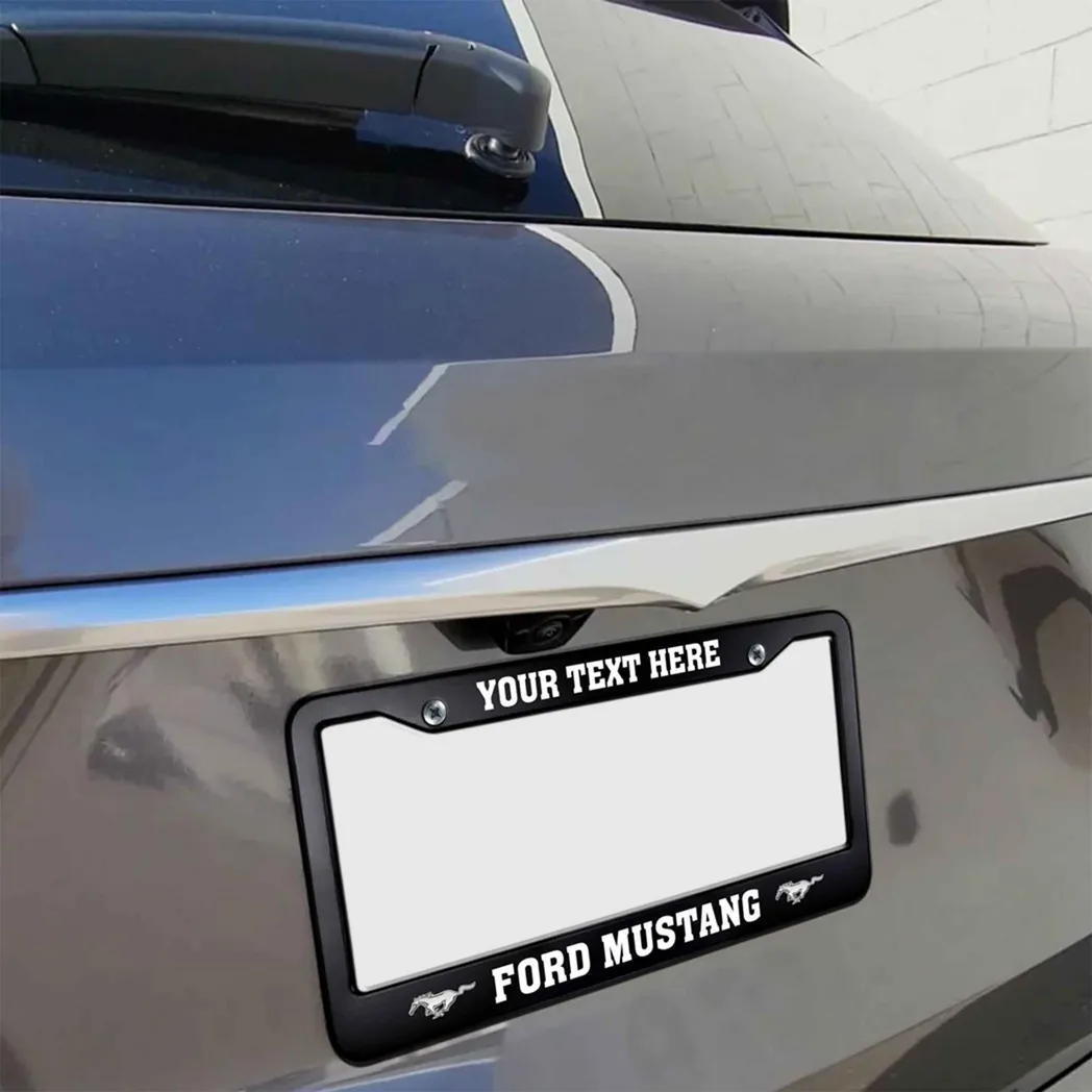 Ford Mustang License Plate Frame, Ford Mustang Accessory Gift For Car Lovers LPF01030325128 - Frame 02